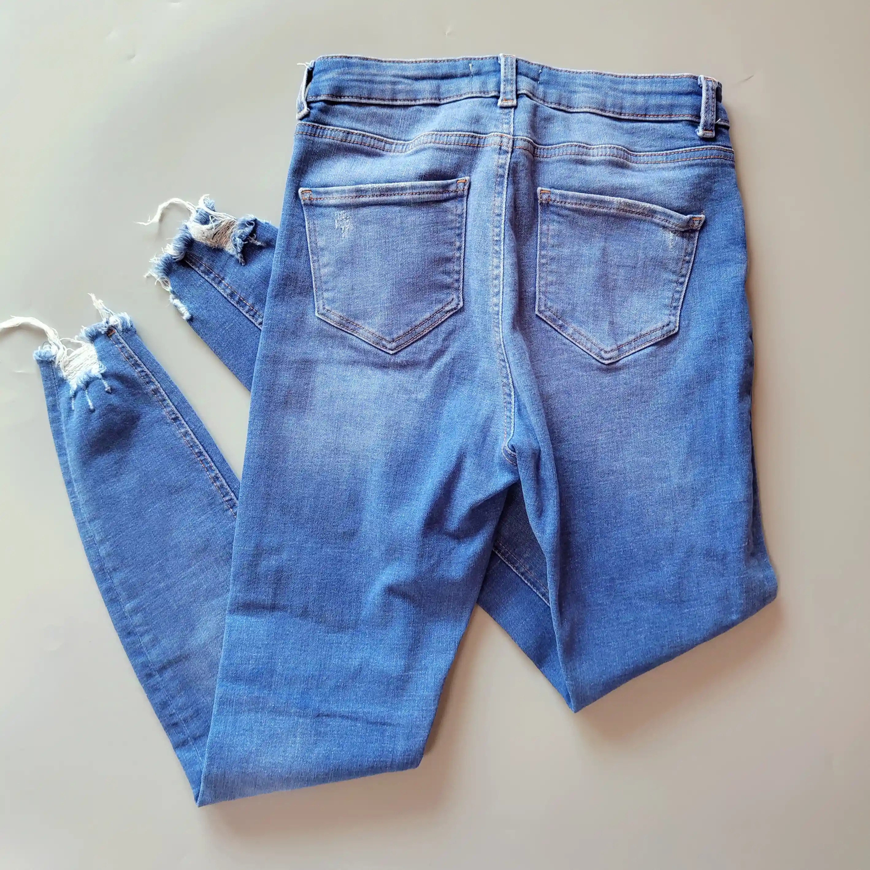 Džíny Denim Co. vel. 38 / M modré otrhané