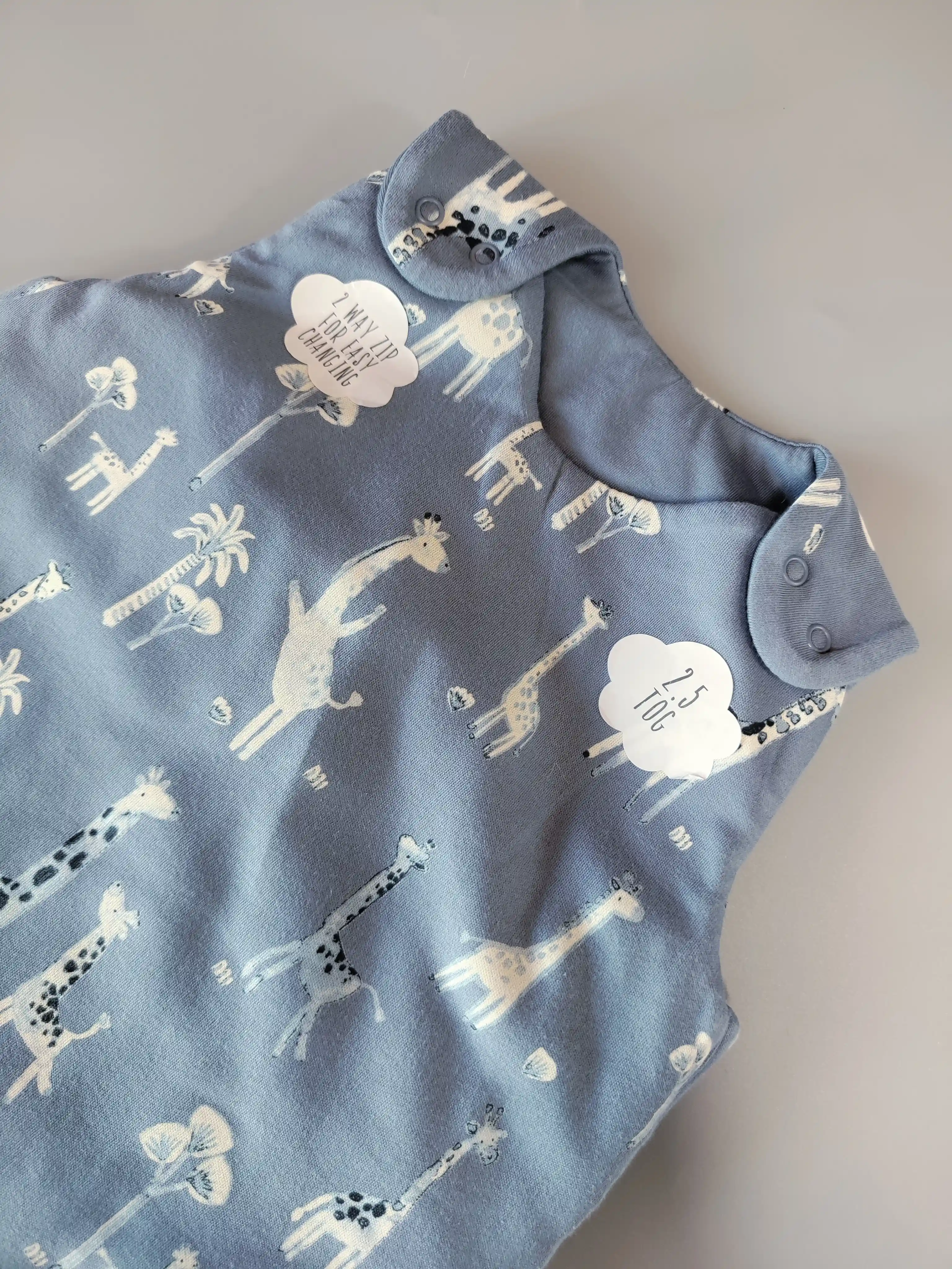 Zateplený spací pytel George TOG 2,5 vel. 92 modrý se zvířátky