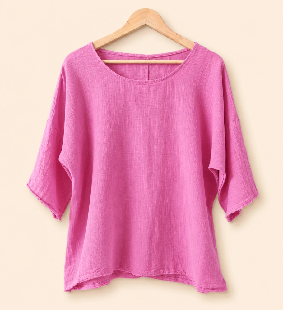 Bavlněný oversize top Made in Italy vel. L