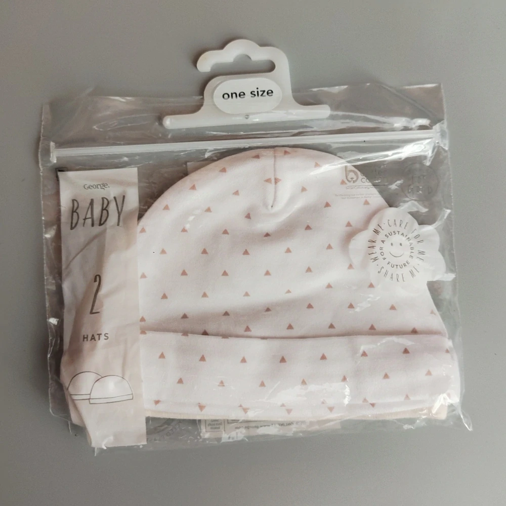 Set dvou bavlněných čepiček George vel. One size