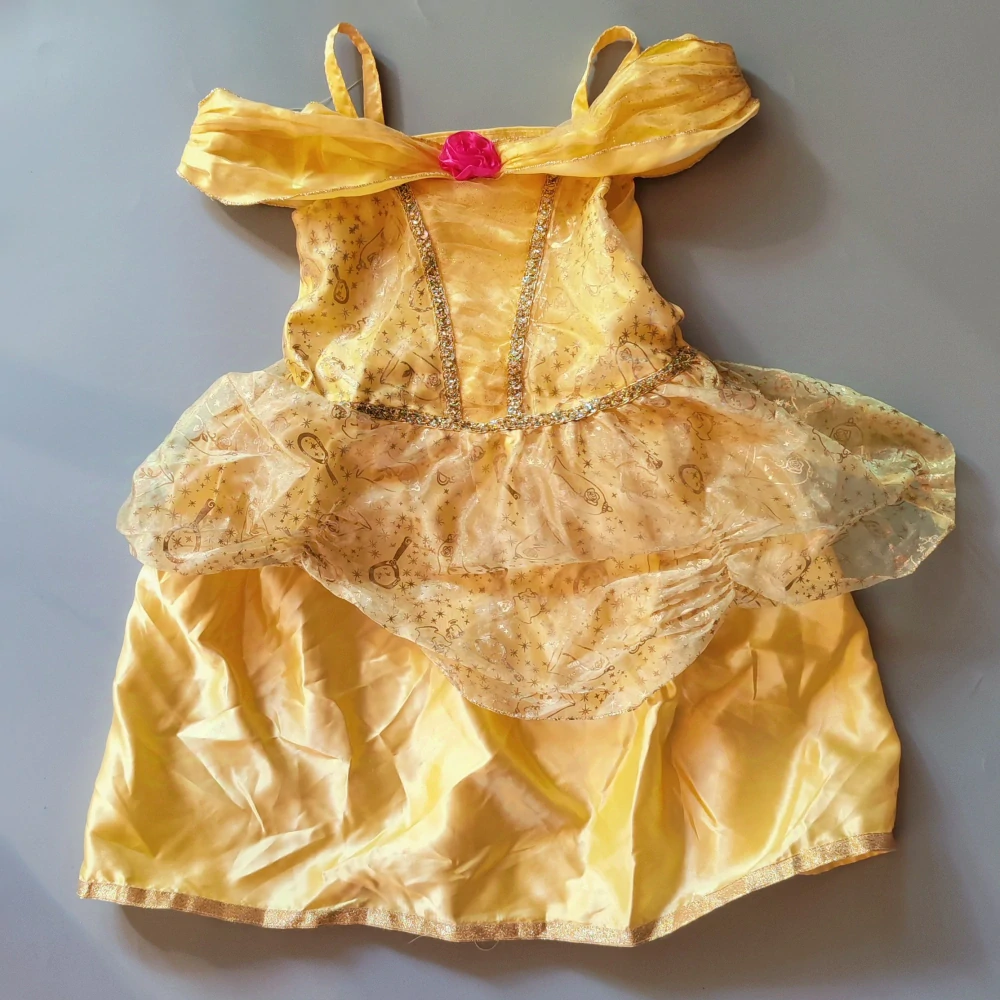 Kostým Bella Disney vel. 116 žluté princeznovské šaty