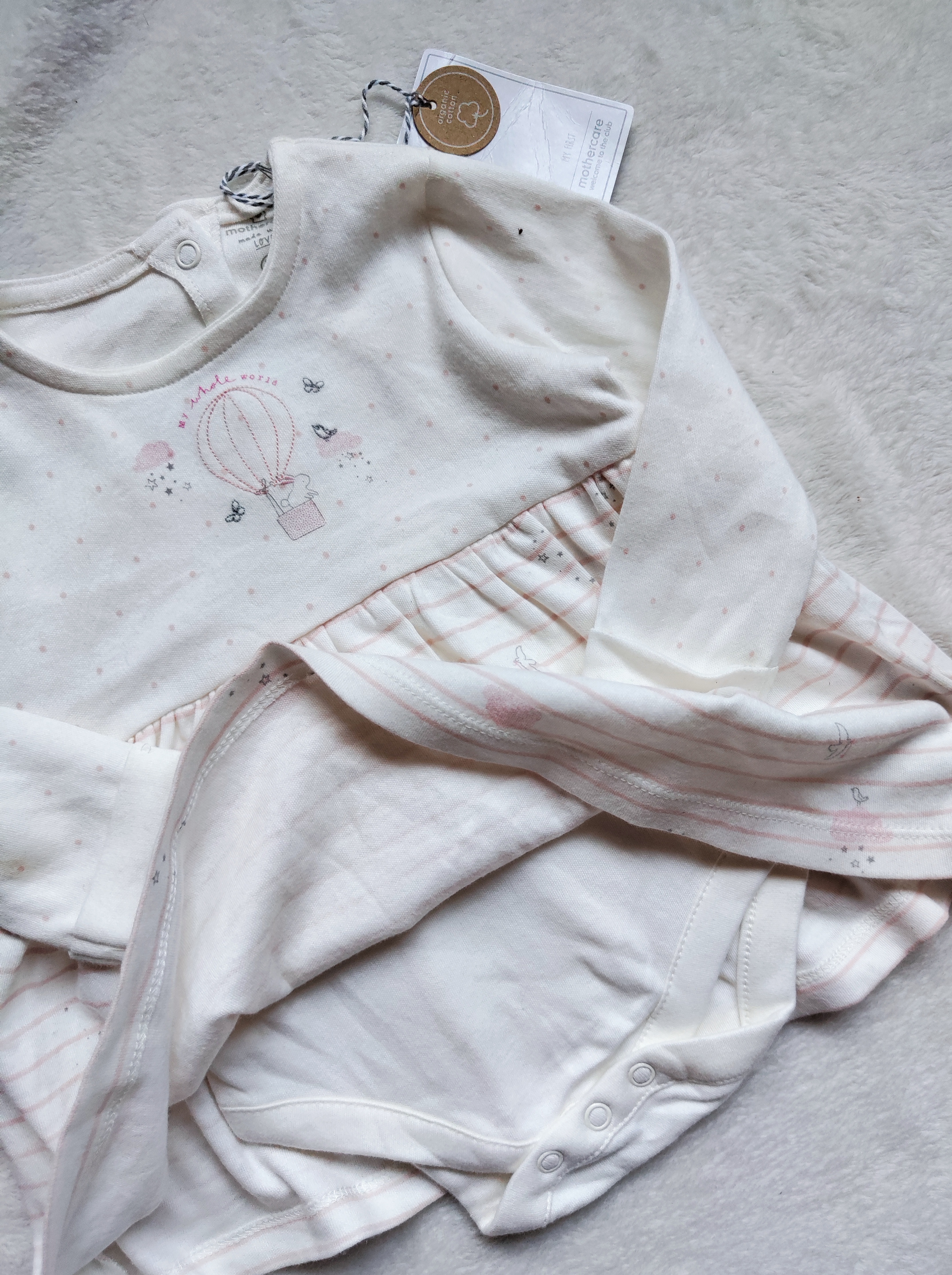 Bavlněné šaty s všitým body Mothercare vel. 68