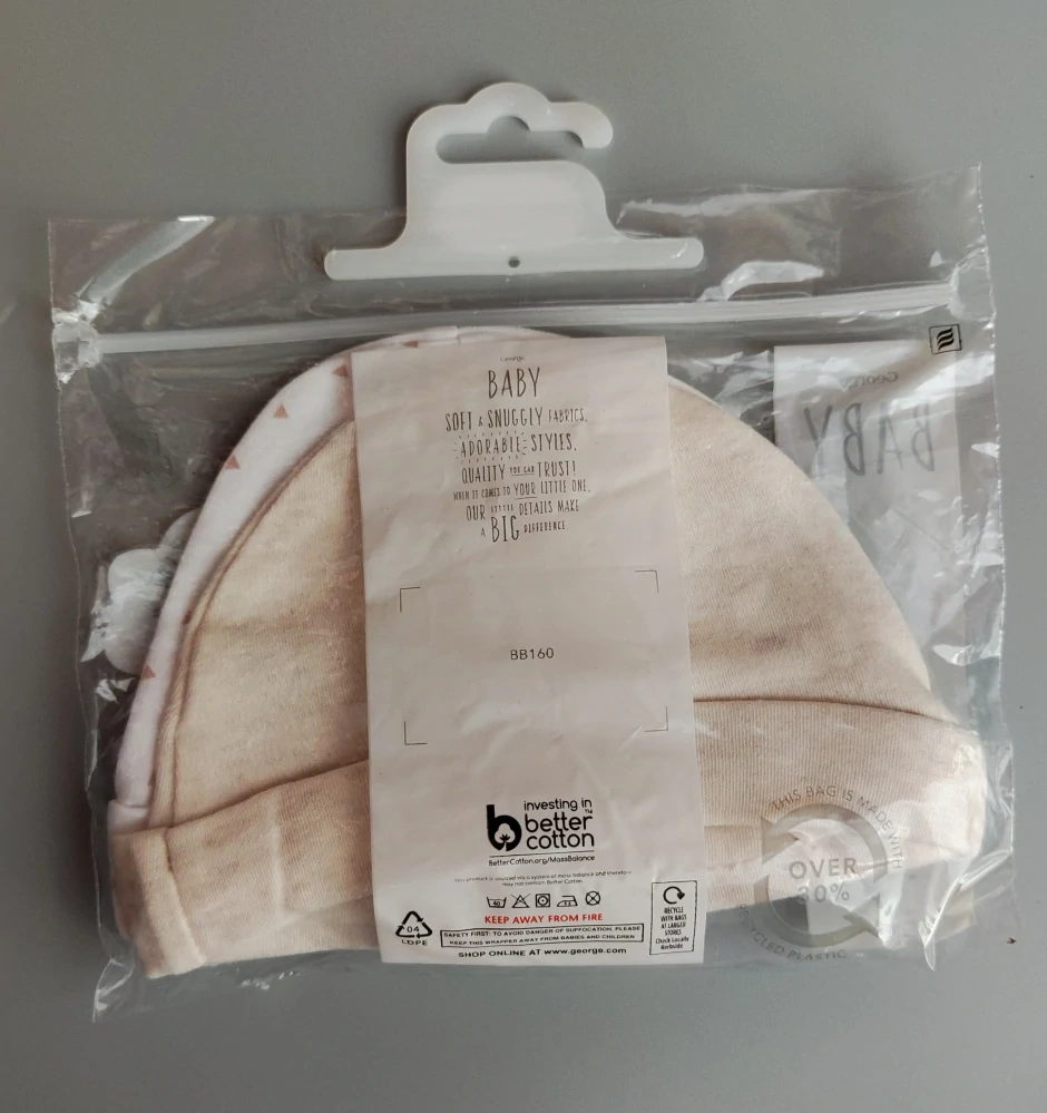 Set dvou bavlněných čepiček George vel. One size