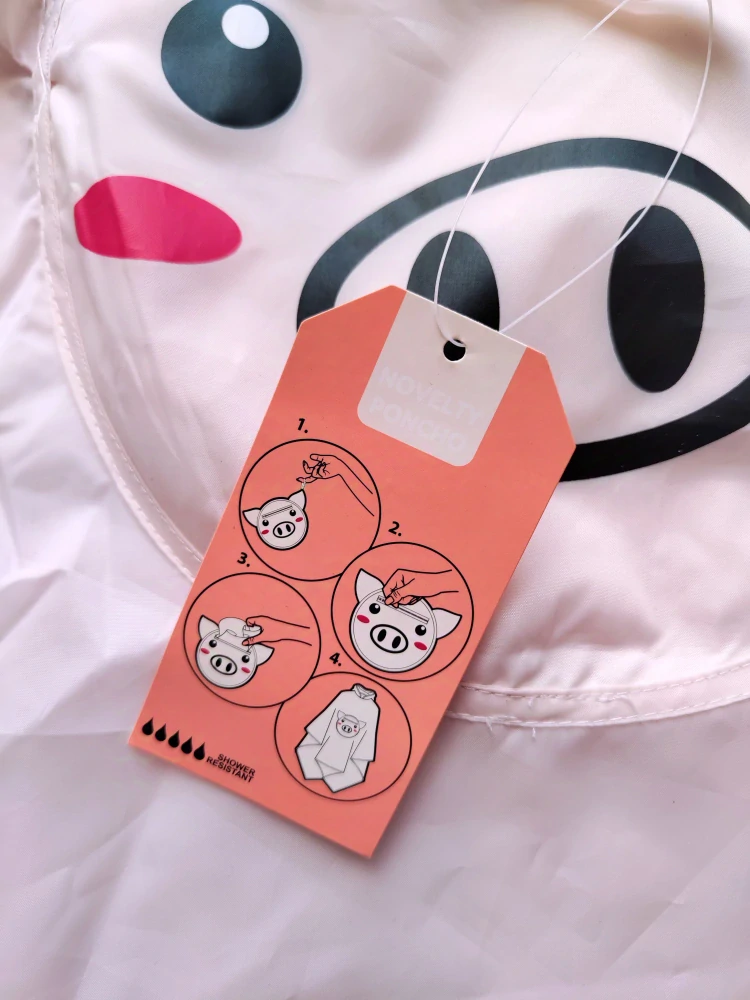 Pláštěnka Primark růžová s prasátkem