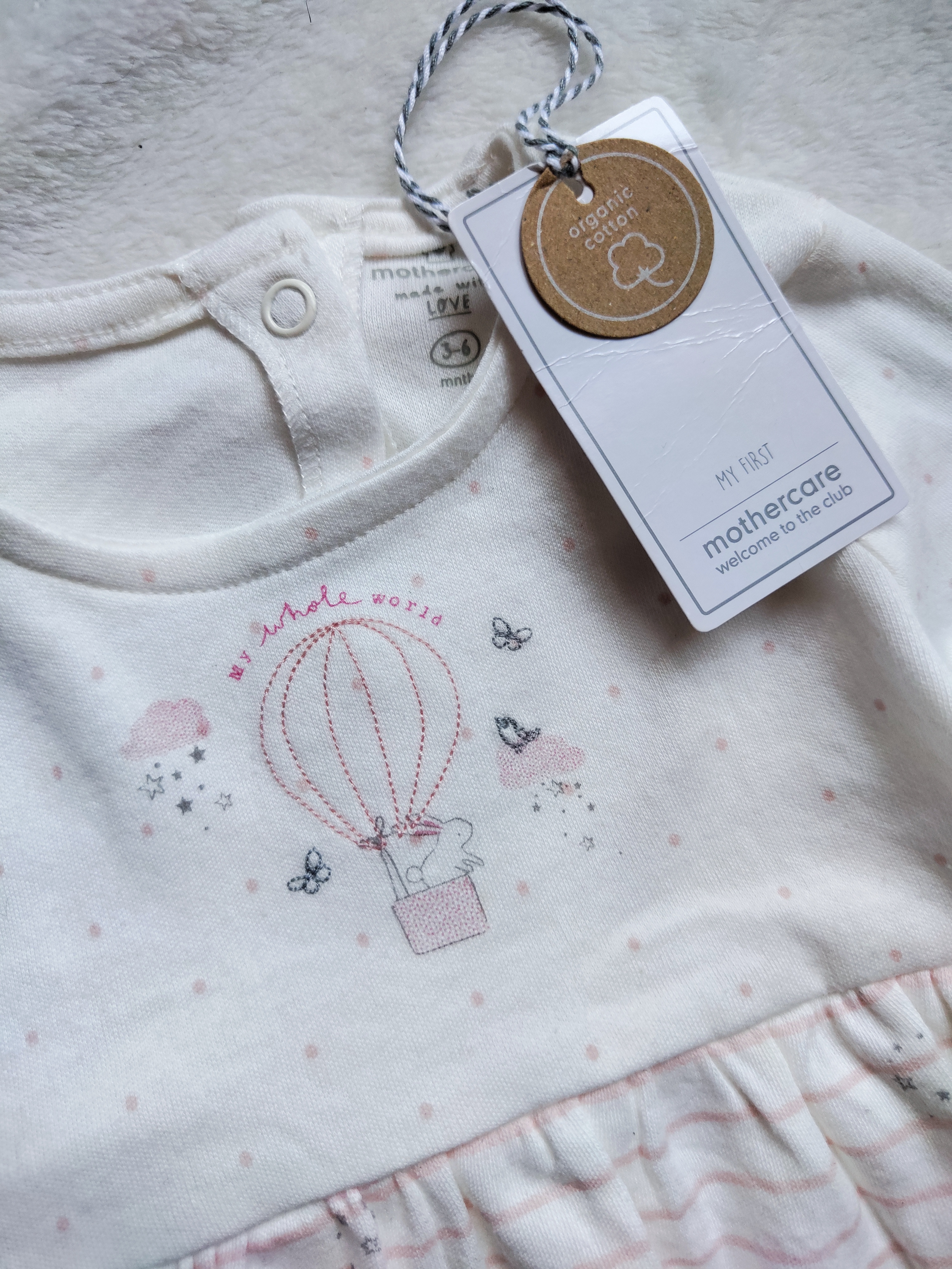 Bavlněné šaty s všitým body Mothercare vel. 68