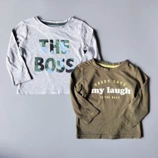 Set dvou triček s dlouhým rukávem vel. 80