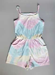 Letní overal F&F vel. 146 pastelově duhový