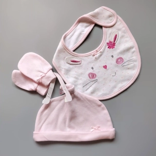 Set čepičky, bryndáčku a rukaviček 