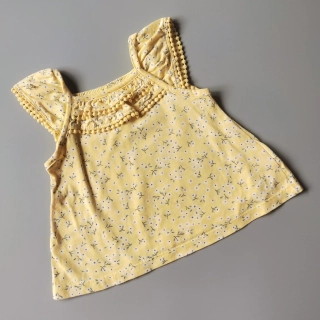 Žlutý letní top Mothercare vel. 68