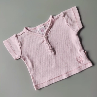 Růžové proužkované tričko Pumpkin Patch s knoflíčky vel. 62