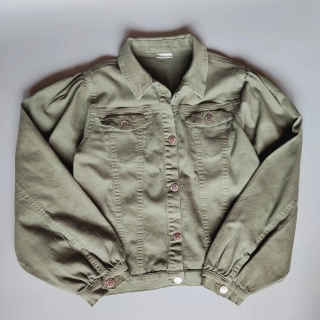 Khaki oversize džínová bunda Matalan vel. 158