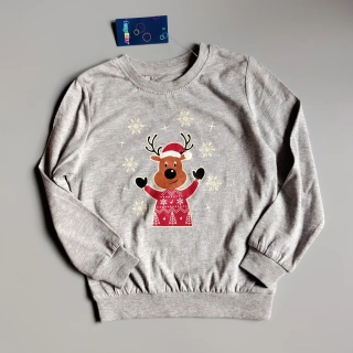Vánoční tričko Lupilu vel. 98/104 šedé