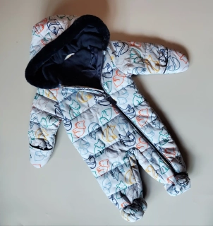 Kombinéza Nutmeg vel. 68 modrá s medvídky