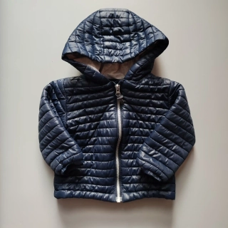 Prošívaná bunda Next vel. 86 tmavě modrá lesklá