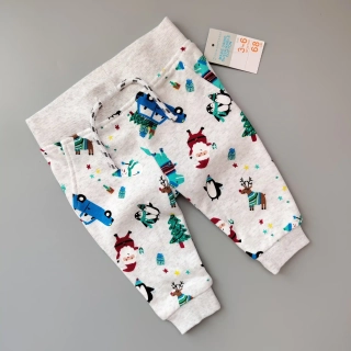 Vánoční tepláky Primark vel. 68 šedé obrázkové