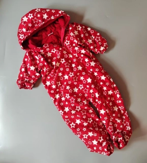 Kombinéza Ladybird vel. 80 červená s hvězdami