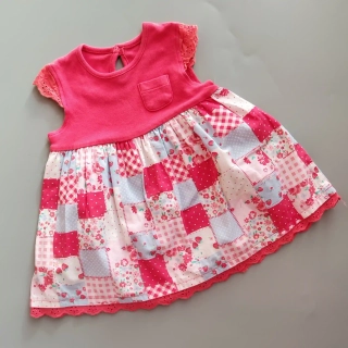 Šaty George vel. 68 růžové patchwork