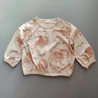 Oversize tričko Next vel. 86 krémové se lvy