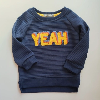 Mikina Primark vel. 86 žebrovaná tmavě modrá