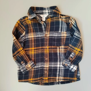 Košile M&Co vel. 98 modrožlutá silná bavlna