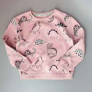 Mikina M&S vel. 116 růžová dino