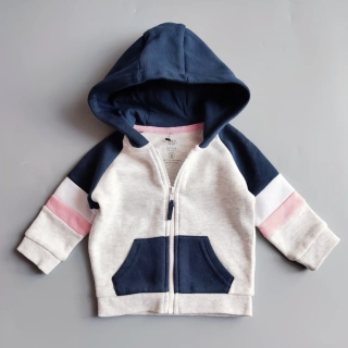 Mikina F&F vel. 62 šedomodrá s kapucí