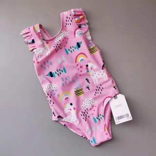 Plavky Next vel. 68 růžové s jednorožci