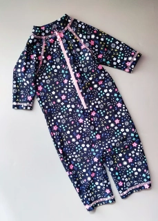 Plavkový overal George vel. 86 navy květovaný