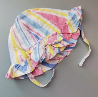 Plátěný klobouček s mašlí vel. 80