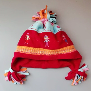 Zimní fleecová čepice s třásněmi Next vel. 3 - 5 let 