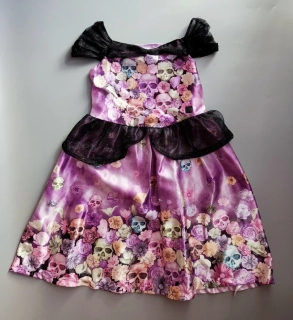 Šaty s lebkami F&F vel. 128 fialové