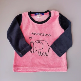 Velurové tričko se slonem Lupilu vel. 6 - 12 měs