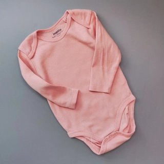 Body Lupilu vel. 74/80 světle růžové s dlouhým rukávem