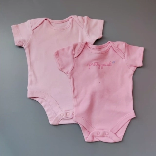 Set dvou body s krátkým rukávem vel. 56 růžové