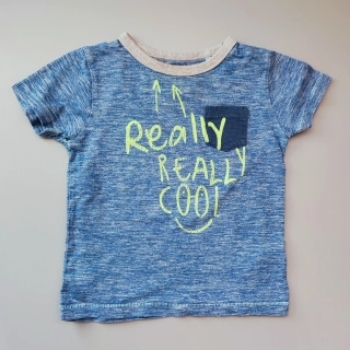 Tričko Next vel. 92 modré s nápisem