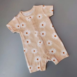 Letní overal Tu vel. 50 béžový s květinami