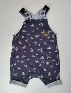 Teplákové laclové kraťasy Jasper Conran vel. 74 navy s loděmi