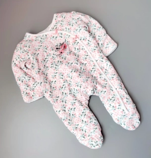 Zateplený overal Nutmeg vel. 50 bílý květovaný