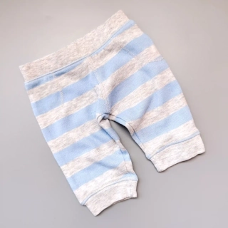 Tepláčky F&F vel. 62 šedomodré pruhy