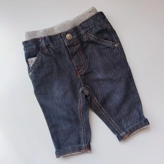 Džíny Baker vel. 68 šedočerné s nápletem v pase