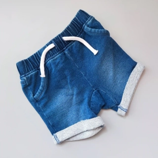 Teplákové džínové kraťasy Tu vel. 62 modré