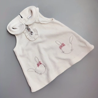 Fleecové šaty Next vel. 56 bílé 