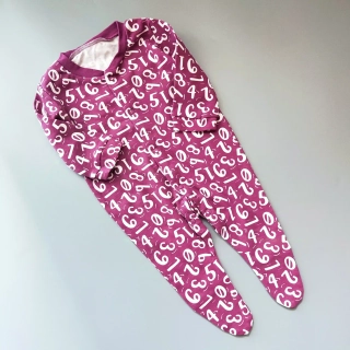 Overal s číslicemi vel. 62 fialový