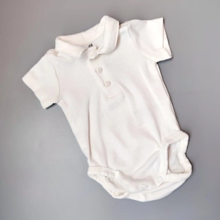 Body s límečkem a knoflíčky H&M vel. 56 bílé