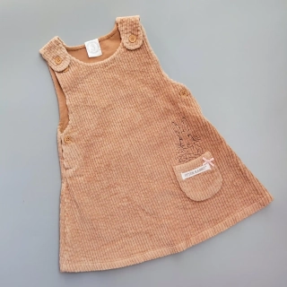 Manžestrové laclové šaty Tu vel. 74 béžové králíček Peter