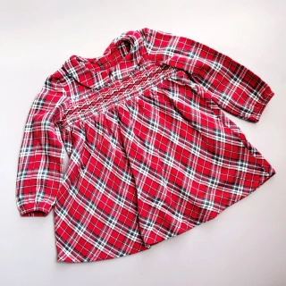 Šaty s límečkem George vel. 86 červené kostkované