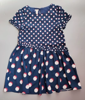 Šaty Monsoon vel. 158 navy puntíkované