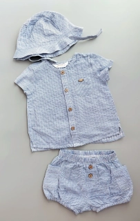 Souprava Mayoral vel. 68 modrobílá proužkovaná