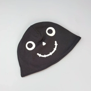 Bavlněná čepička F&F vel. 74 černá kostlivec