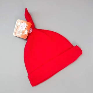 Bavlněná čepička Soft Touch vel. 0 - 6 měs červená